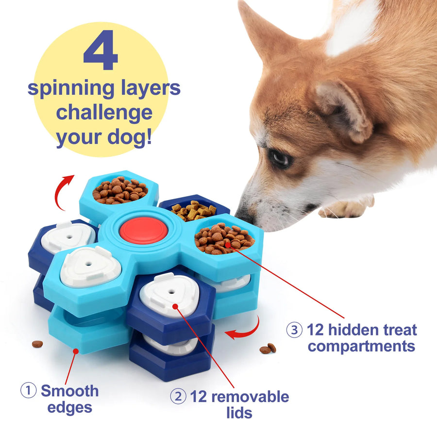 Pakachilabu Spinning Puzzle Feeder — Slow Down Meals, Speed Up Smarts
